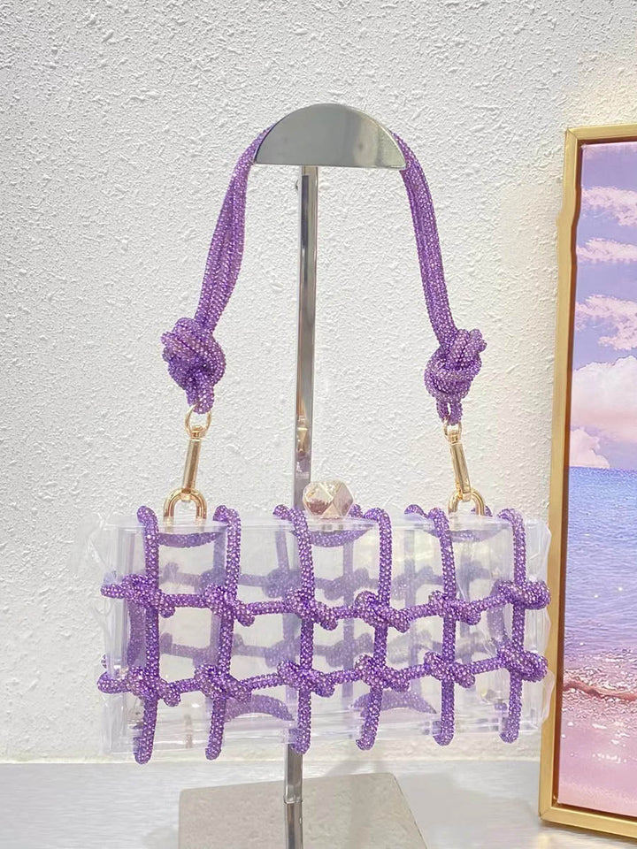 Sac besace brillant géométrique