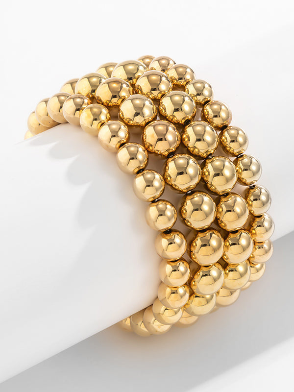 Bracelet perlé couleur unie