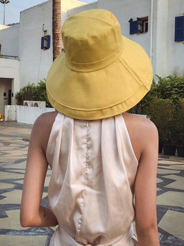 Chapeau bob décontracté à large bord et protection solaire solide