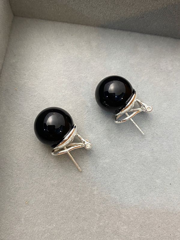 Accessoires de boucles d'oreilles en perles d'imitation géométriques