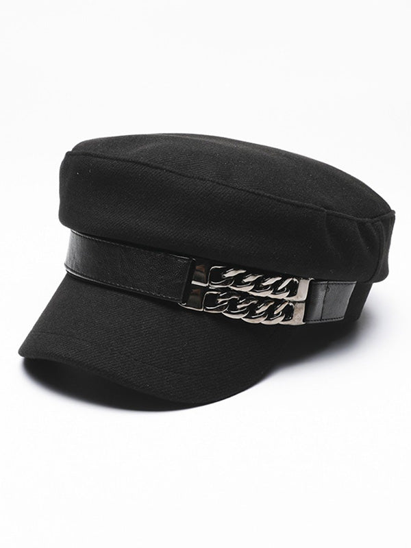 Béret rétro artistique à chaîne