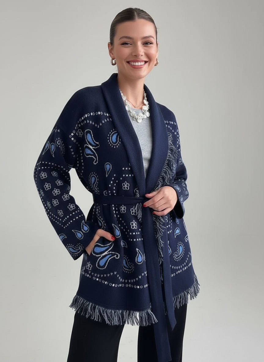 Sarah | Pull en Tricot pour Femmes avec Motif Paisley