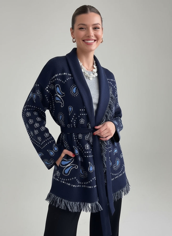 Sarah | Pull en Tricot pour Femmes avec Motif Paisley