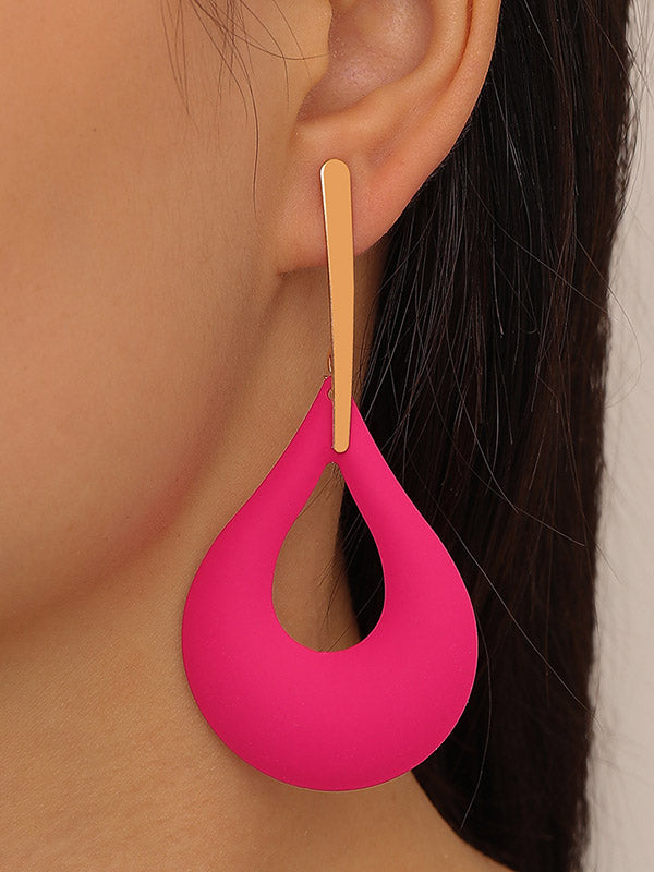 Boucles d'oreilles pendantes géométriques ajourées