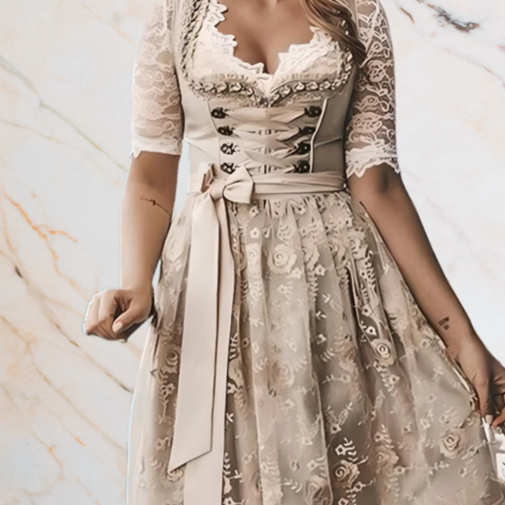 Robe Dirndl Élégante pour Femmes | Midi