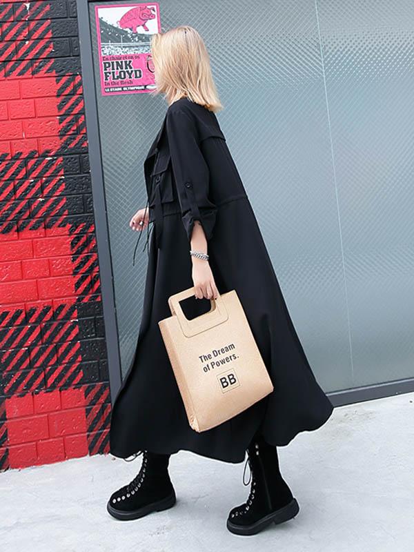 Trench-coat uni ample et léger