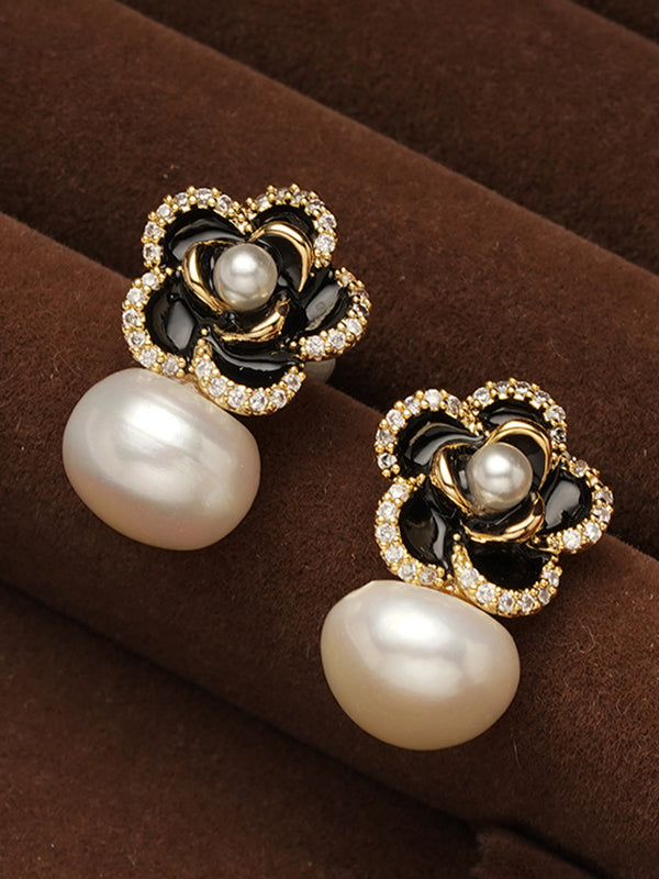 Boucles d'oreilles en forme de fleur
