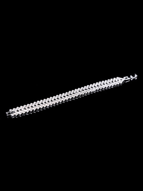 Accessoires de bracelet en strass en alliage de fête de déclaration