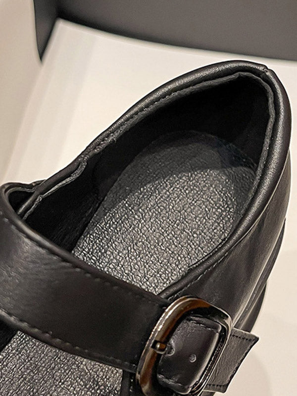Chaussures à plateforme Mary Janes avec boucle de ceinture