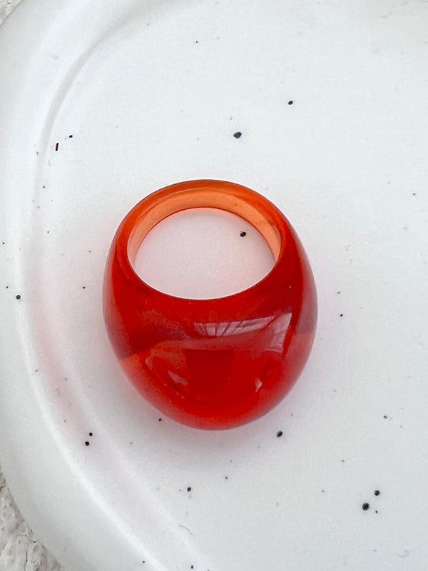 Bague géométrique transparente