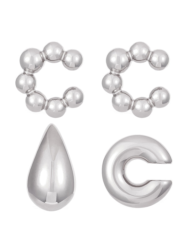 Boucles d'oreilles géométriques brillantes