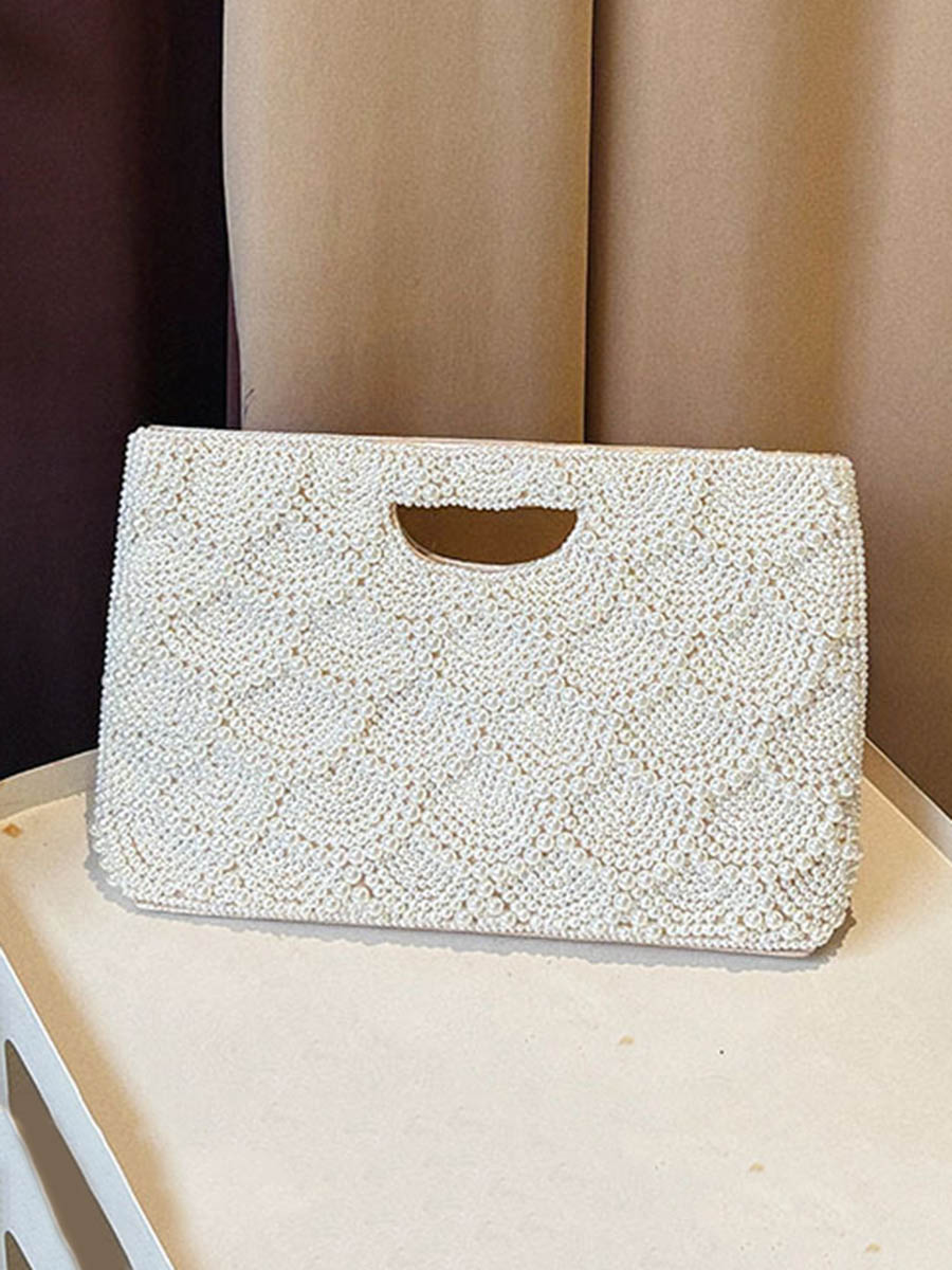 Sac à main géométrique à chaîne, couleur unie