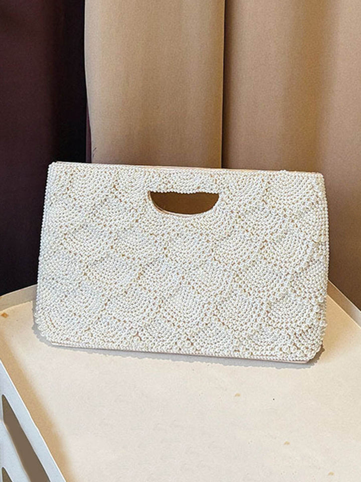 Sac à main géométrique à chaîne, couleur unie