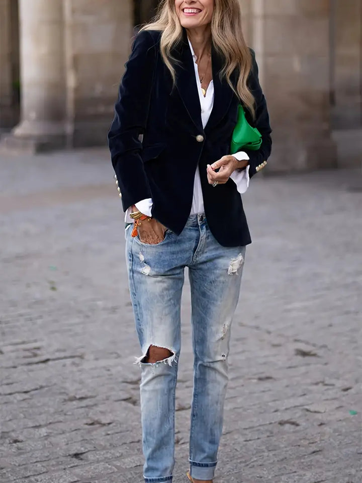 Bella | Blazer en velours doux et élégant pour femmes