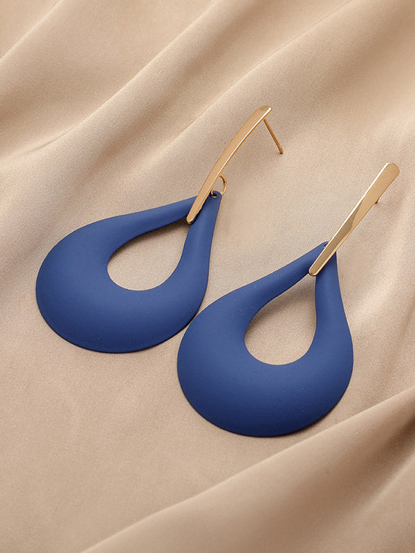 Boucles d'oreilles pendantes géométriques ajourées