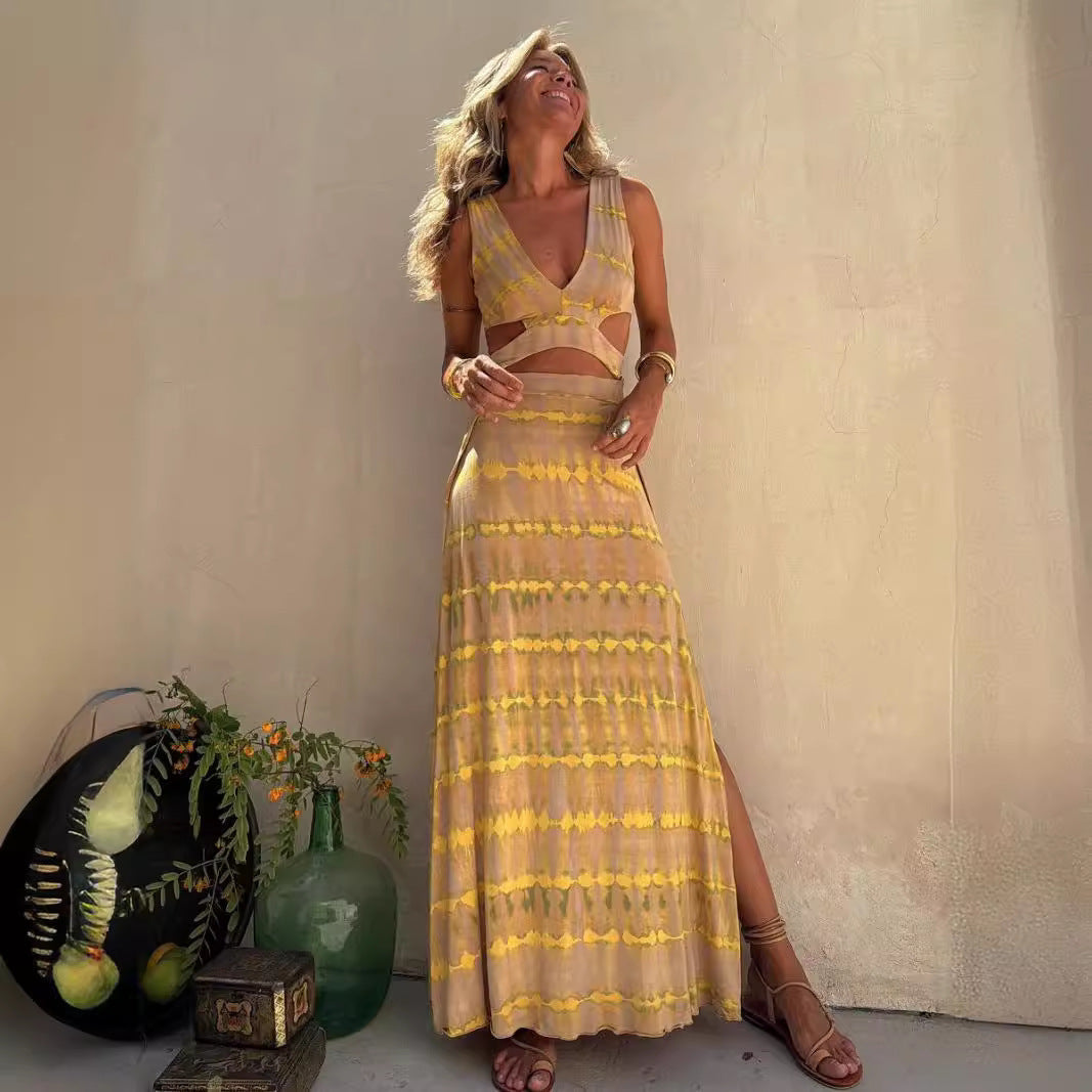 Sabrina - Ensemble Boho-Tie-Dye avec Jupe Maxi