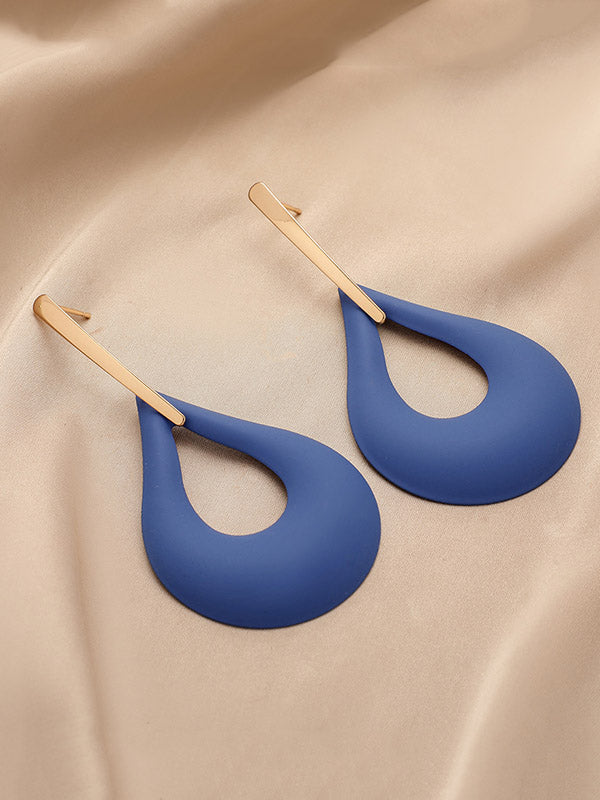 Boucles d'oreilles pendantes géométriques ajourées