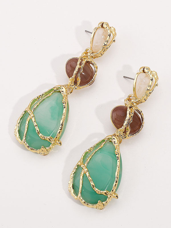 Boucles d'oreilles pendantes géométriques