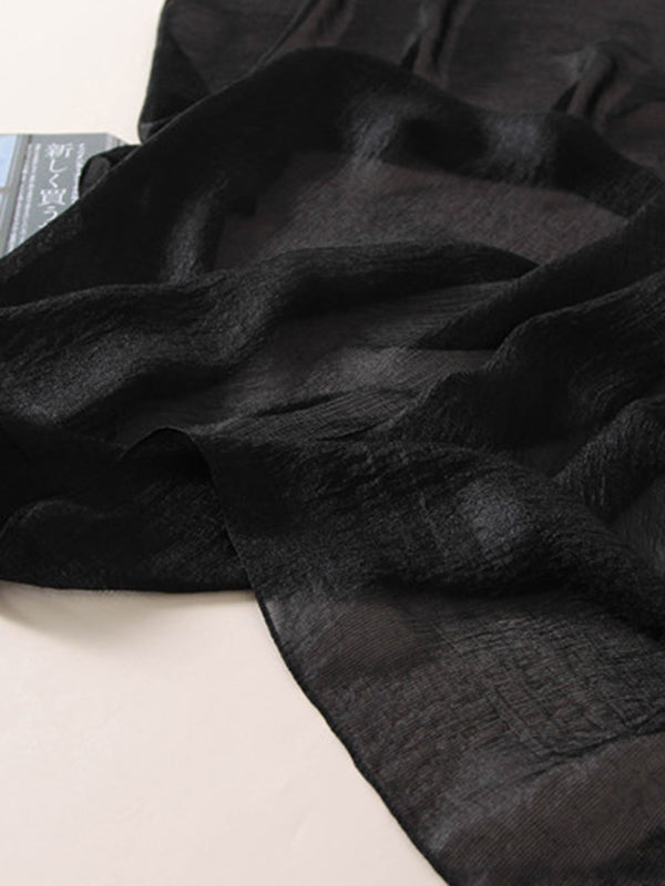 Écharpe chaude coupe portefeuille, anti-UV, couleur unie