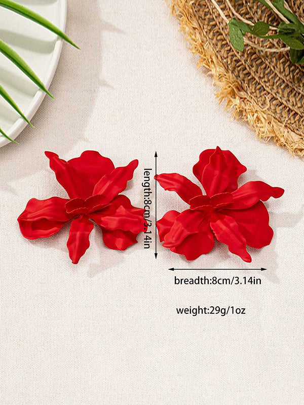Boucles d'oreilles pendantes en forme de fleur