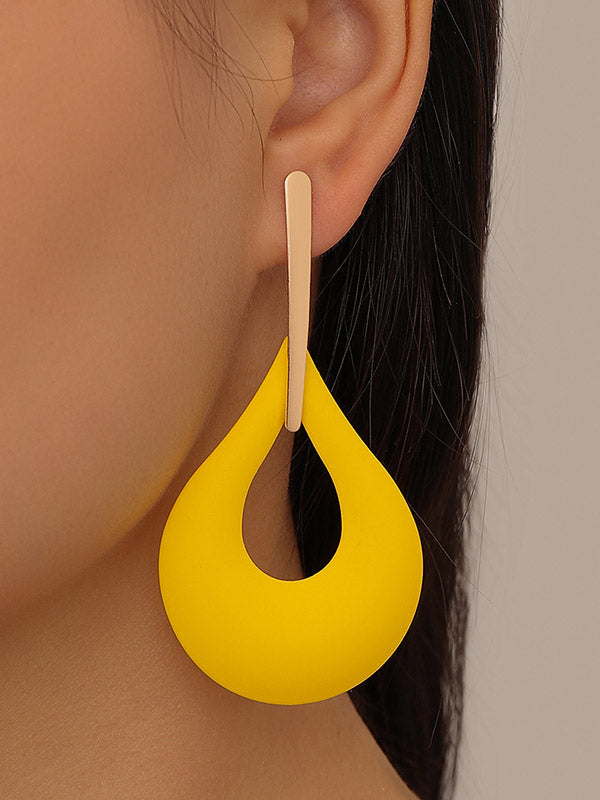 Boucles d'oreilles pendantes géométriques ajourées