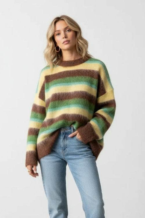 Mikah | Pull en Tricot Rayé pour Femmes