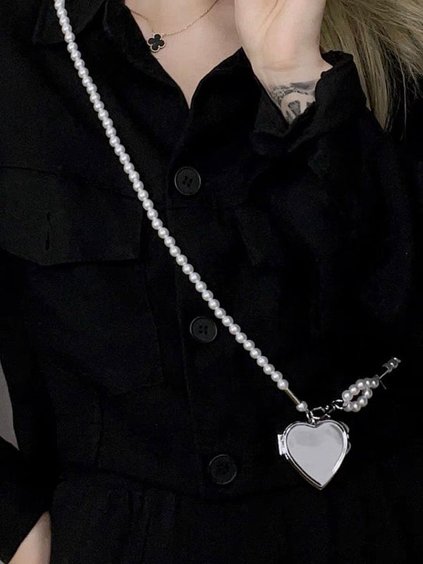 Accessoires de chaîne de taille brillants en forme de cœur perlé