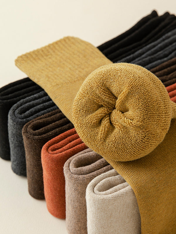 Jambières décontractées chaudes coupe près du corps, couleur unie
