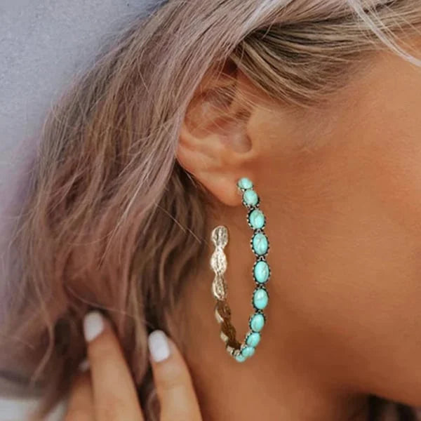 Boucles d'oreilles vintage turquoise