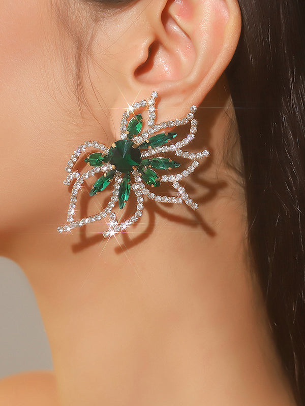 Boucles d'oreilles pendantes en forme de fleur