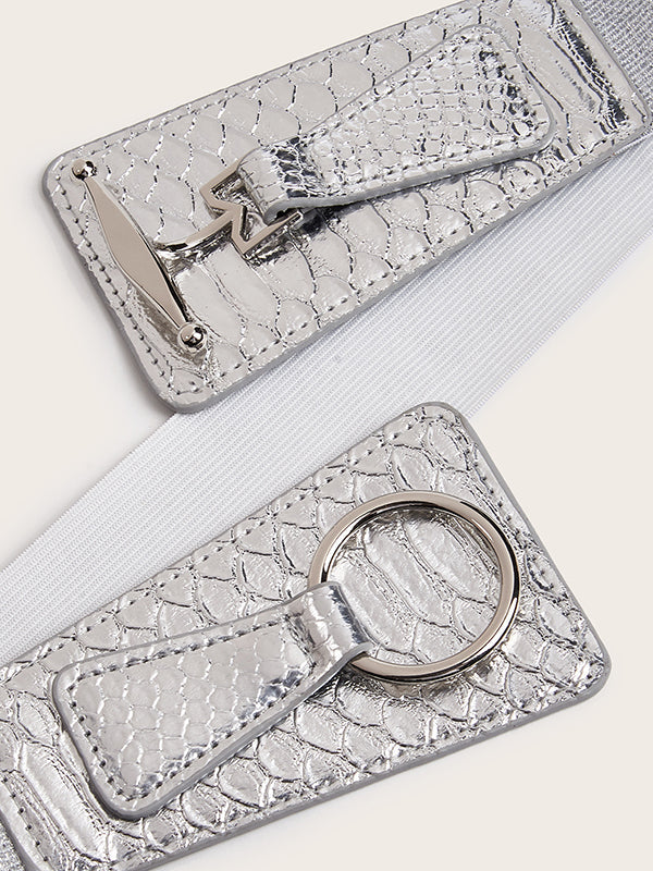 Ceinture brillante à taille élastique, à empiècements