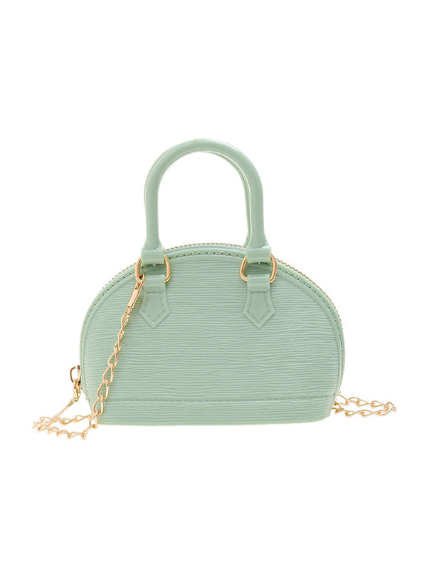 Sac besace géométrique à chaîne, à fermeture éclair