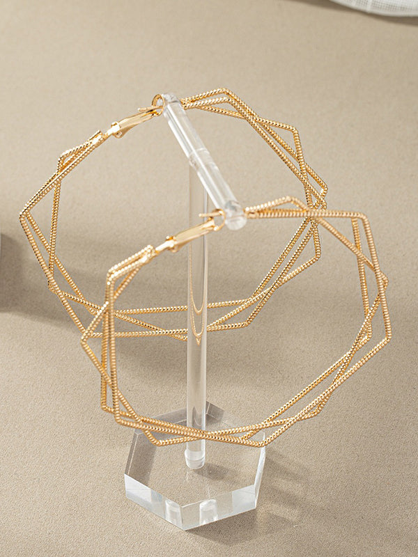 Boucles d'oreilles pendantes géométriques