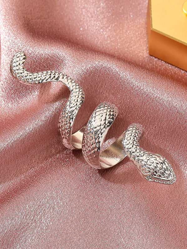 Bague en forme de serpent, couleur unie