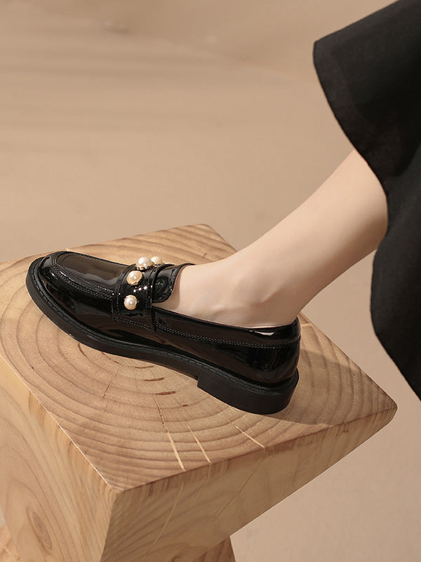 Mocassins fendus à bout rond