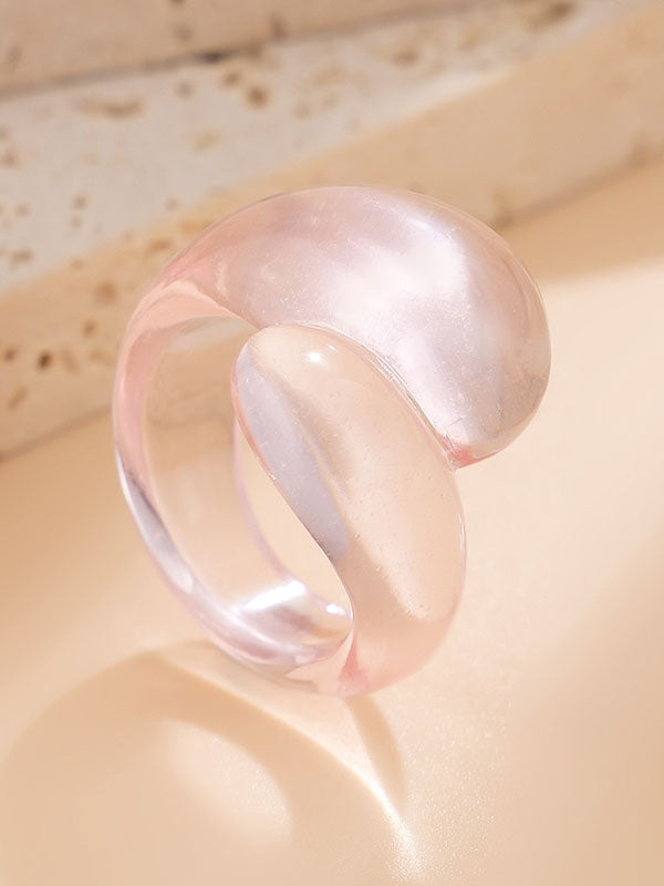 Bague géométrique couleur unie