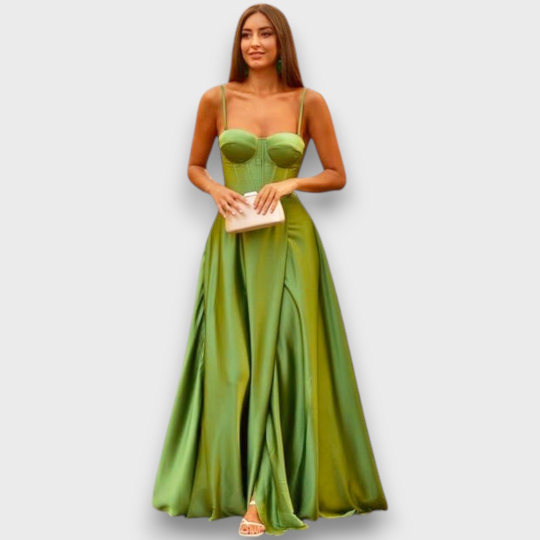 Victoria – Robe de soirée sans épaules avec lacets au dos