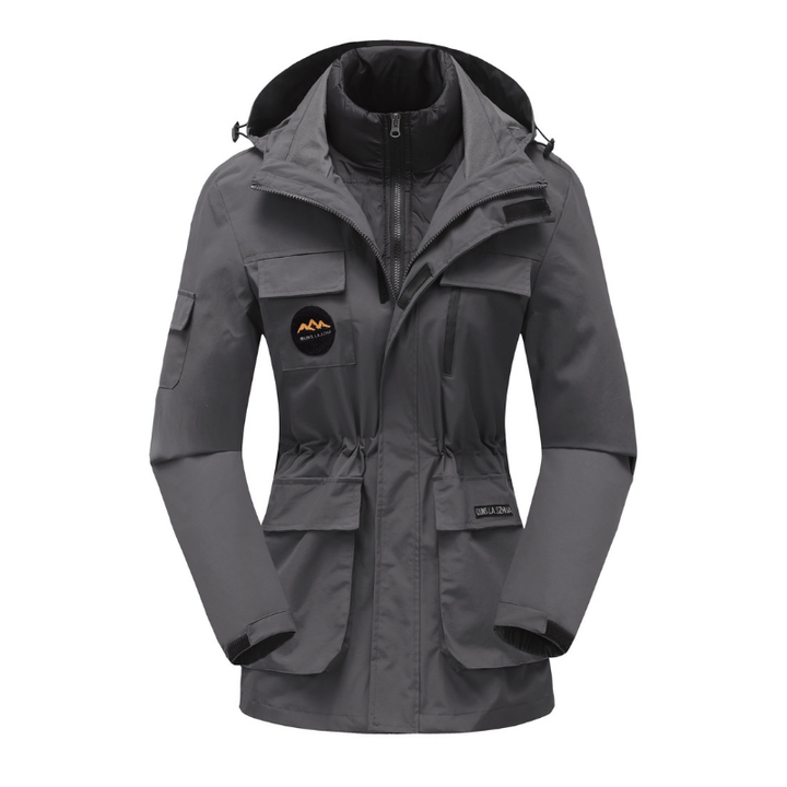 Veste de ski femme avec capuche | Veste d'extérieur sportive pour l'hiver
