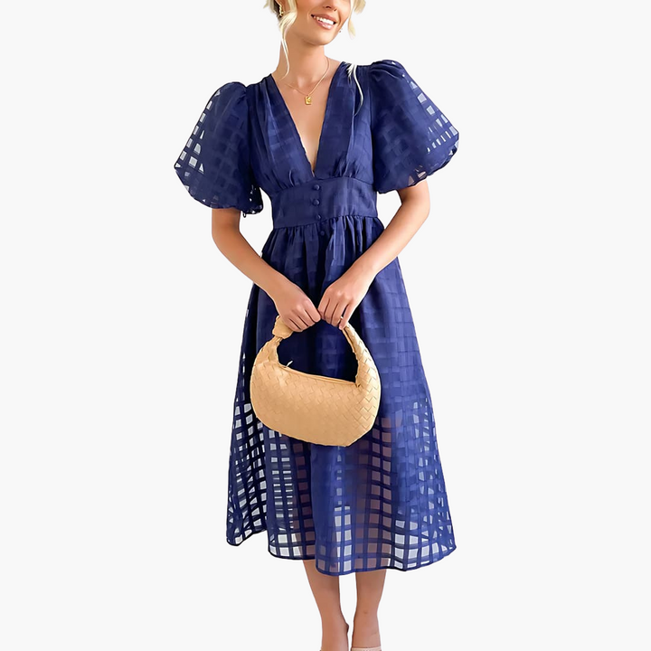 Robe midi élégante pour femmes - Robe chic d'été