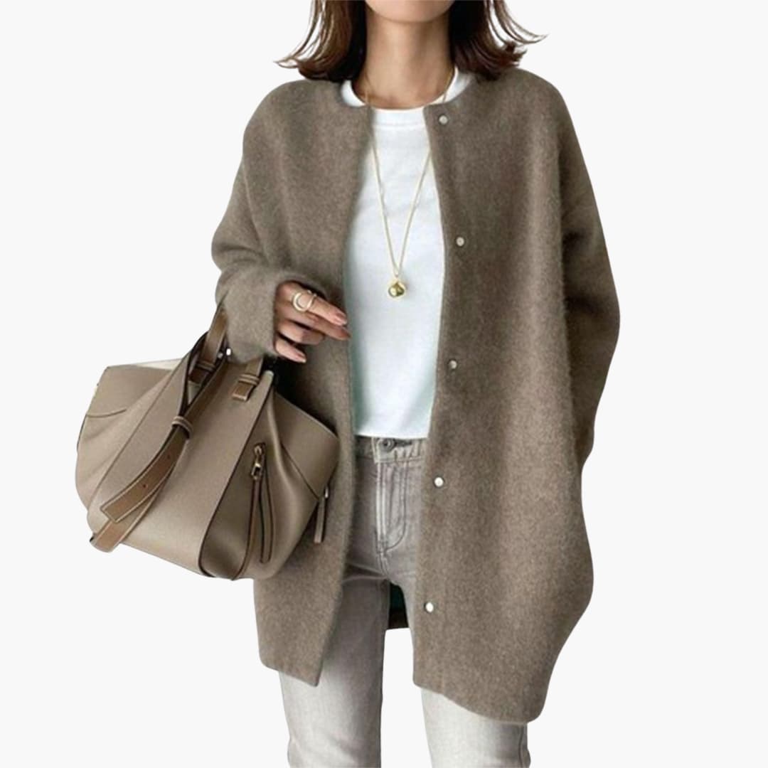Manteau en laine avec ceinture pour femmes