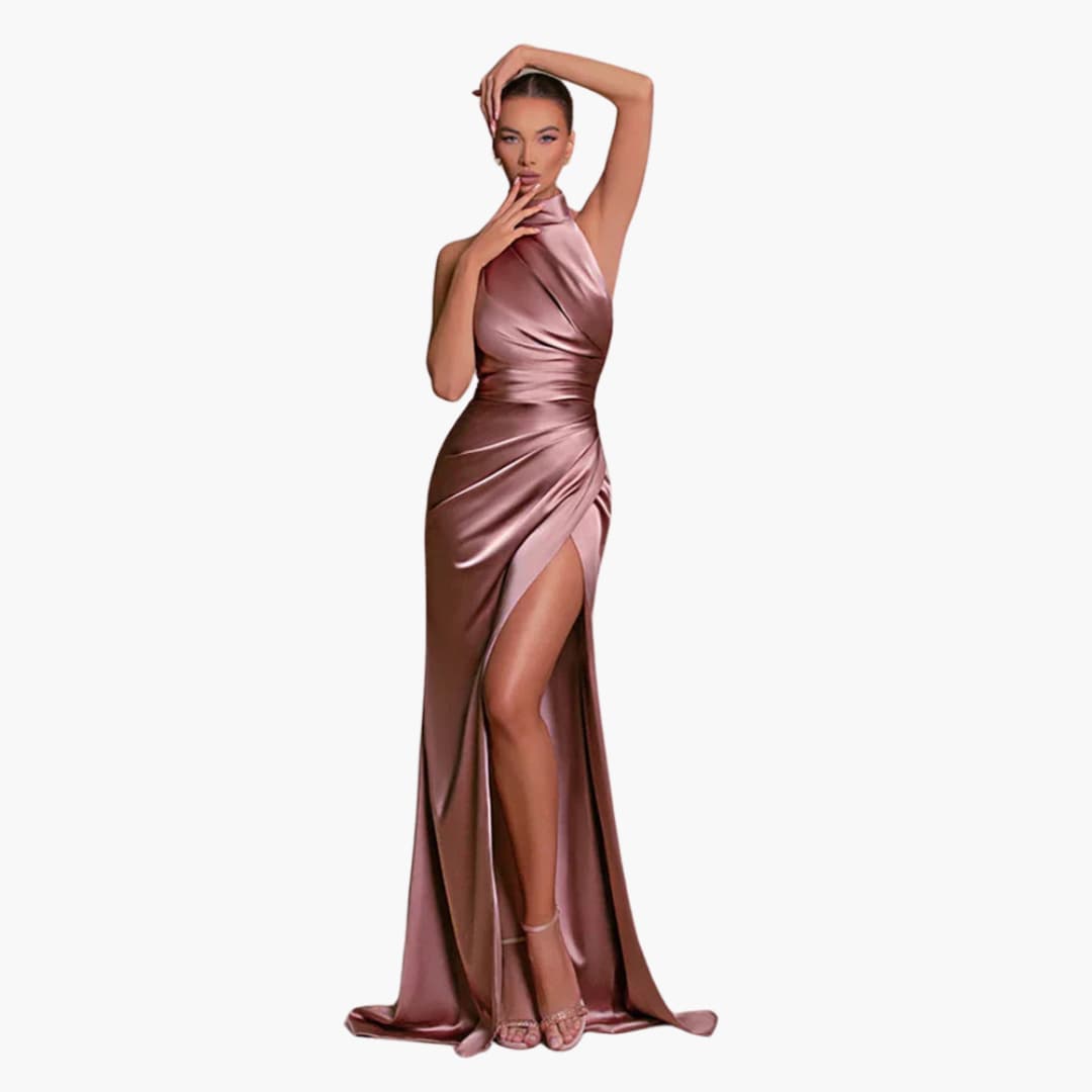 Robe de soirée en satin glamour - parfaite pour les événements de gala pour dames