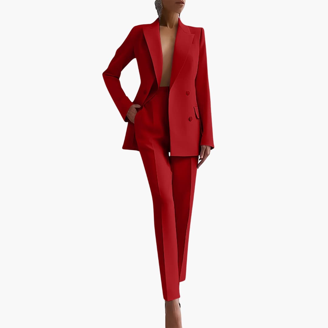 Ensemble Blazer Élégant pour Femmes - Coupe Ajustée avec Pantalon