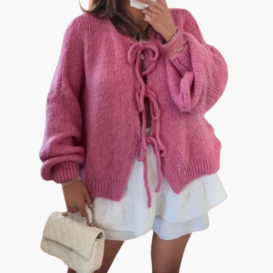 Gilet avec fermeture à nœud pour femmes