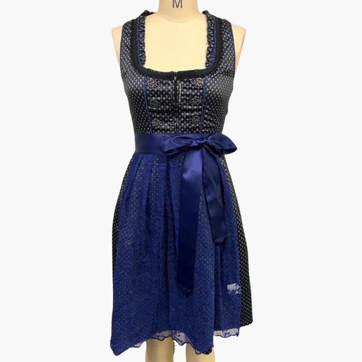 Robe dirndl avec tablier en dentelle pour femmes - Oktoberfest 2025