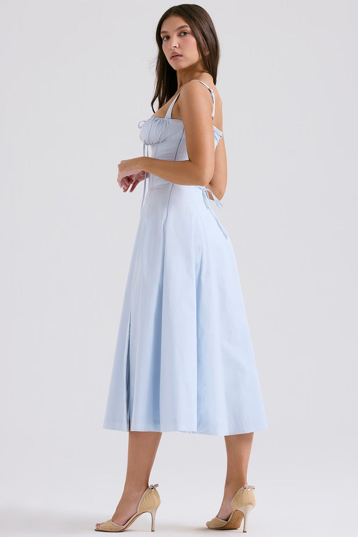 AURORA - Robe midi avec lacets