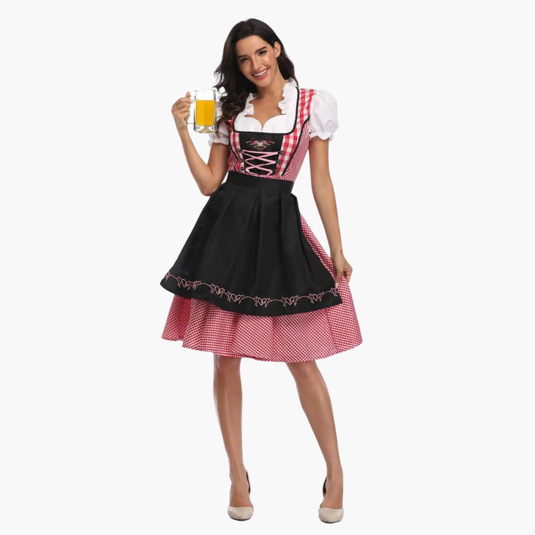 Robe dirndl avec tablier pour femmes - Oktoberfest 2025