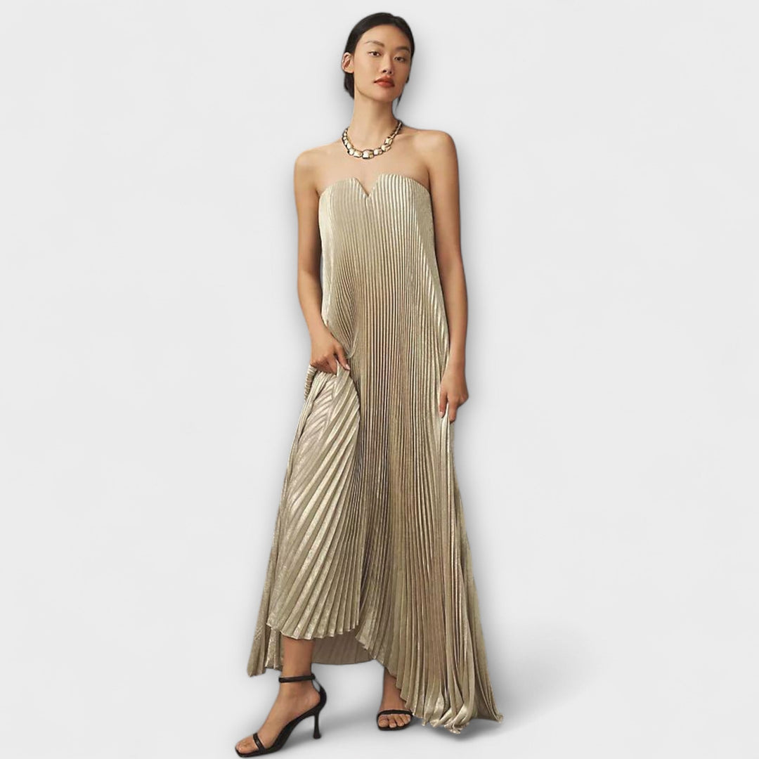 Michelle - Robe Maxi Sweetheart avec Fleurs d'Orange