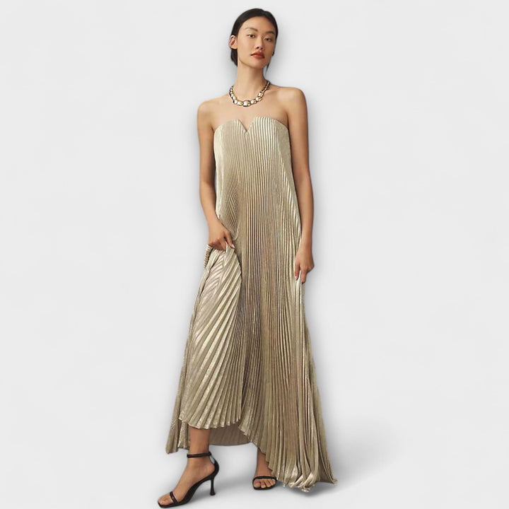 Michelle - Robe Maxi Sweetheart avec Fleurs d'Orange