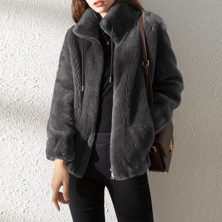Veste d'hiver pour femmes avec fermeture éclair