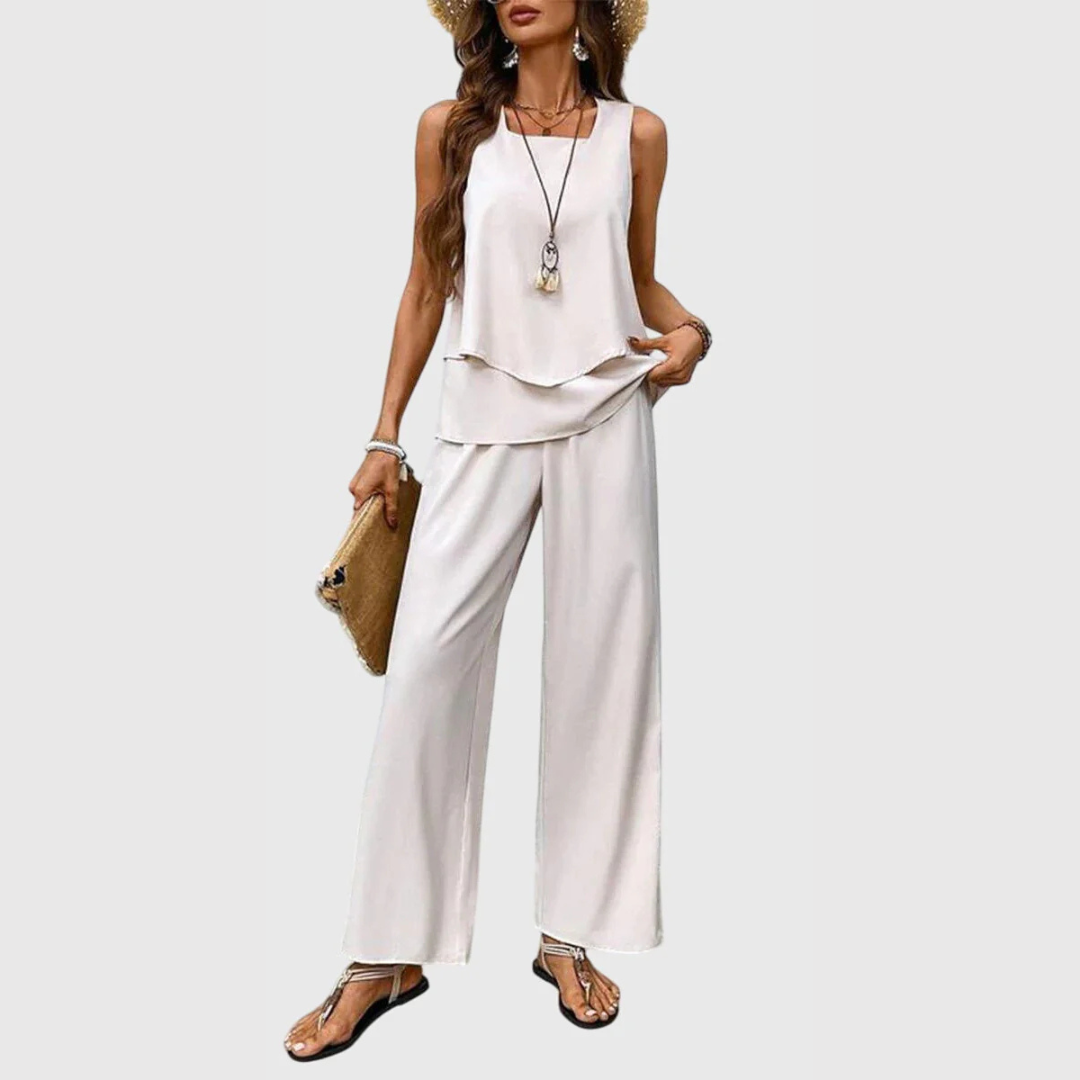 Karin | Ensemble Deux Pièces Pantalon Large Femme